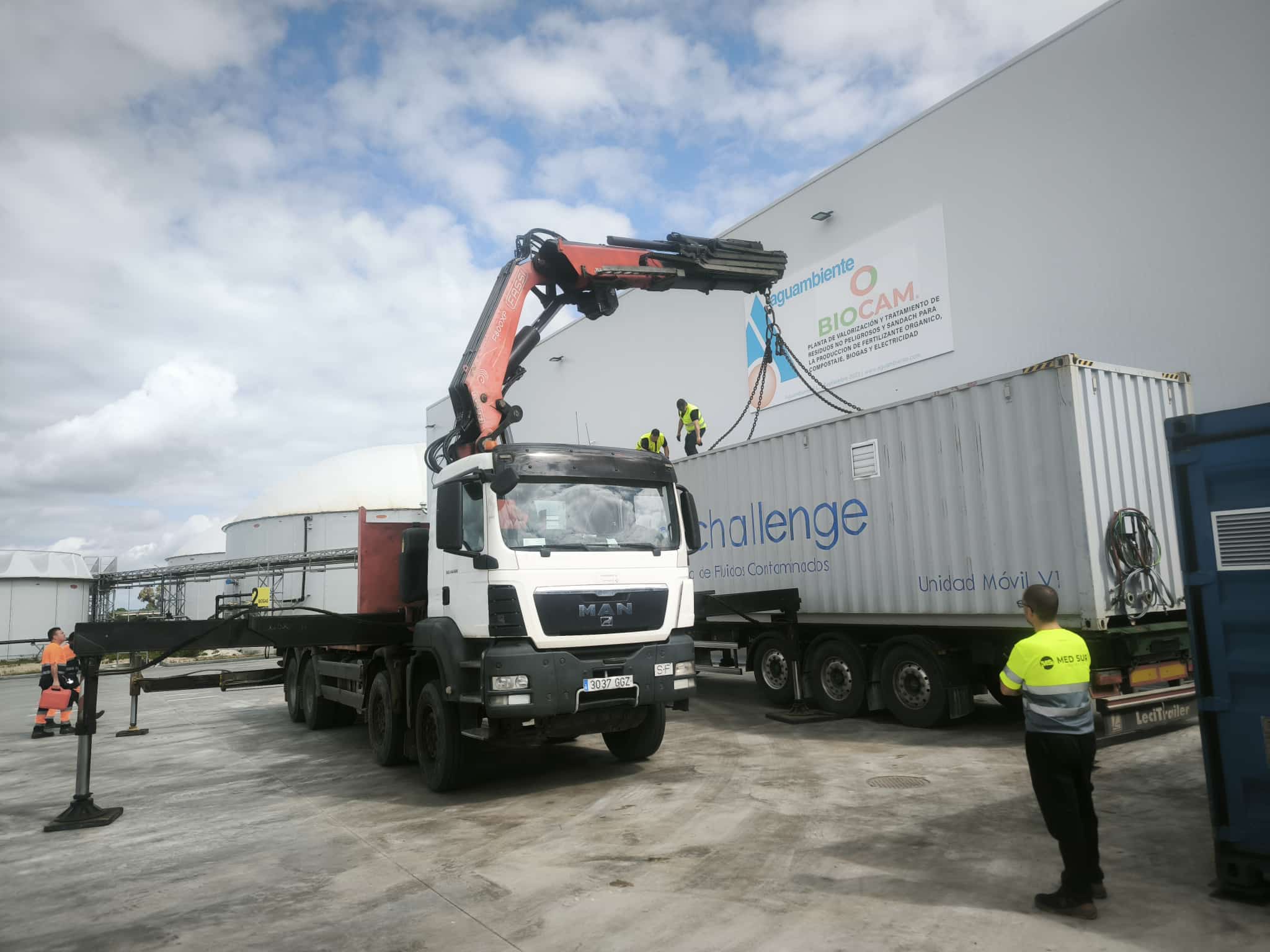 Descarga de contenedores 40 pies